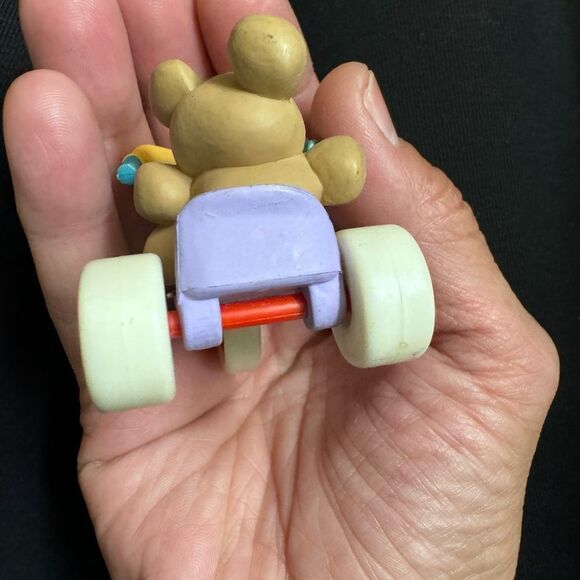 Hallmark 1985 Keepsake Christmas ornament BEARY SMOOTH RIDE Bear on Trike - Picture 6 of 7